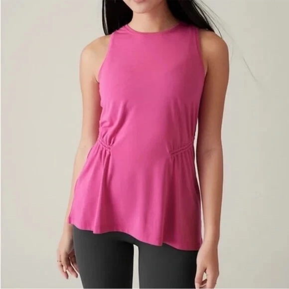 Athleta Air Out Cinch Tank In Pink Size Large - Picture 1 of 8